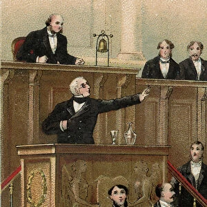 There is only one fault left in committing Adolphe thiers (1797-1877) to the legislative body predicting the events of 1870, 3 May 1866 (Adolphe Thiers speaking at a meeting chamber of the corps lA)