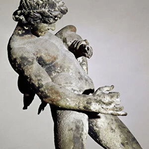 Detail of a faun (bronze sculpture, 1st century AD)