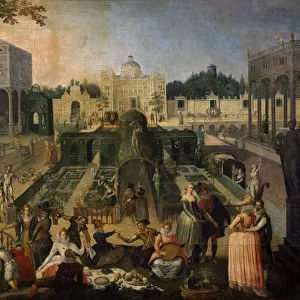 A Feast in the park of the Duke of Mantua, c. 1595 (oil on canvas)