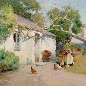 Feeding the Hens, 1894 (oil)