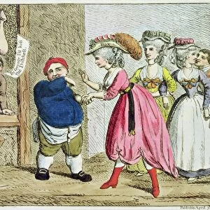 Female Influence, or, the Devonshire Canvas, 1784 (colour etching)