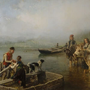 Ferry place, by the lake, 1883