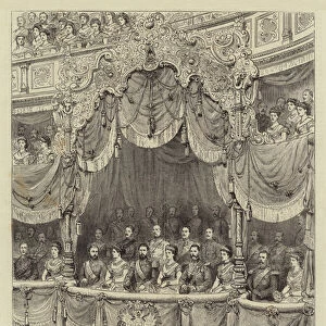 The Festivities at St Petersburg, the Imperial Box at the Opera during the Gala Performance of "Romeo and Juliet"(engraving)