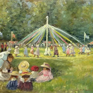 At the Fete (oil on canvas)