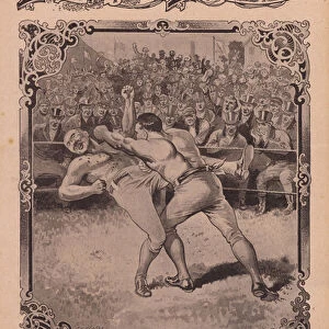 The fight between Ned Neale and Jack Nicholls (litho)