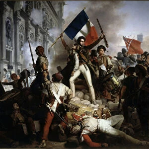 Fighting at the Hotel de Ville, 28 July 1830, 1833 (oil on canvas)