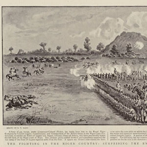 The Fighting in the Niger Country, surprising the Emir of Lapaies War Camp (litho)