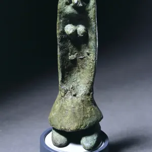 Figure of goddess or devotee, solid cast bronze statue, from Casalserugo, near in Padua, Veneto, Italy, Paleoveneti Civilization, 5th-4th Century BC Figure of goddess or devotee, solid cast bronze statue, from Casalserugo, near in Padua, Veneto, Italy, Paleoveneti Civilization, 5th-4th Century BC