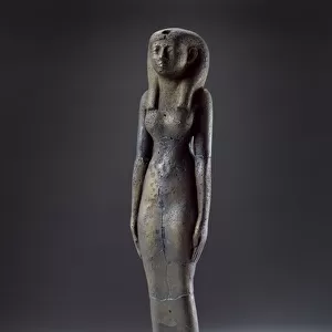 Figure of the goddess Isis, Napatan Period, c. 900-300 BC (hollow-cast bronze