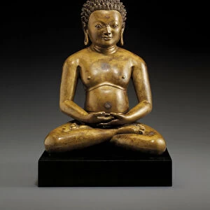 Figure of a seated yogi, possibly Padampa Sangye, 11th-12th century (bronze)