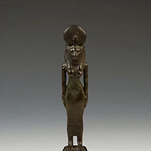 Figure of Sekhmet (bronze & wood)