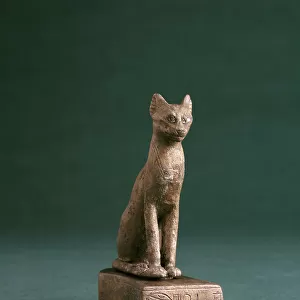 Figurine of a cat, c. 300BC (bronze)