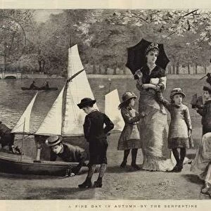 A Fine Day in Autumn, by the Serpentine (engraving)