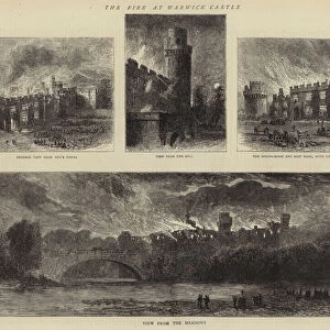 The Fire at Warwick Castle (engraving)