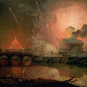 Firework Display at the Castel Sant Angelo, 1774-1778 (oil on canvas)
