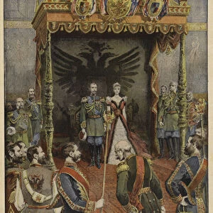The first day of the new year at the Imperial Court of Russia (colour litho)