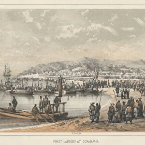 First Landing at Gorahama, 1855 (colour litho)