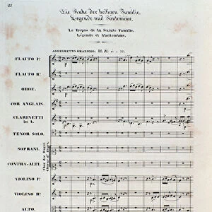 First page of the score for The Flight Into Egypt, op. 25, overture by Hector Berlioz