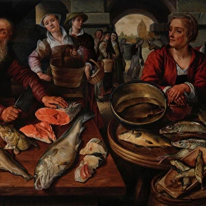 Fish Market, 1568 (oil on baltic oak)