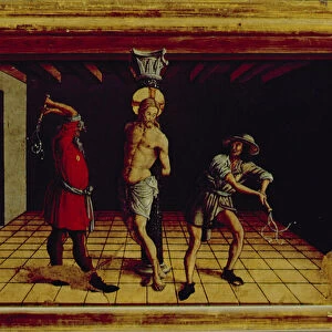 The Flagellation of Christ, central right hand predella panel from the San Silvestro