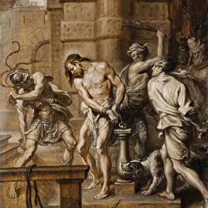 The Flagellation, en brunaille (oil on panel)