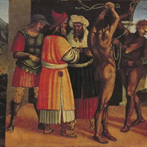 The Flagellation, detail of the predella panel from the altarpiece of the Trinity with