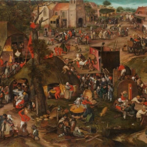 A Flemish Kermis with a Performance of the Farce Een cluyte van Plaeyerwater, c