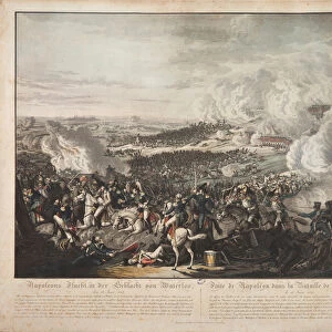 The Flight of Napoleon at the Battle of Waterloo (etching)