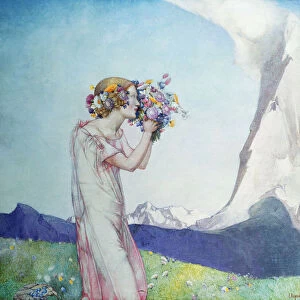 Flora Alpina (oil on panel)