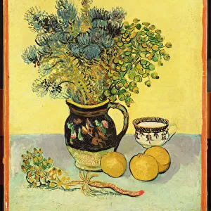Flowerpiece and Fruit, 1888 (oil on panel)
