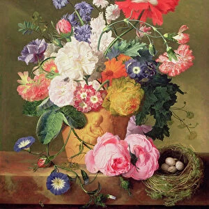 Flowers in a Terracotta Vase, 1744 (panel) (pair to 68874)