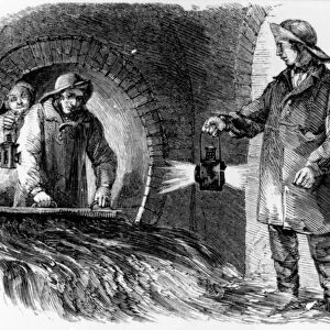Flushing the Sewers, illustration from London Labour and the London Poor by Henry Mayhew