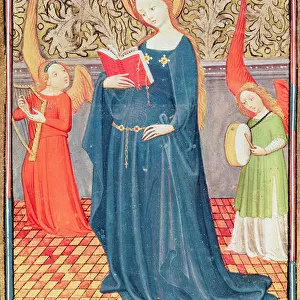 Fol. 144v St. Cecilia, from the Book of Hours of Don Duarte (vellum)
