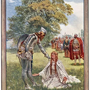 He Forbids the Questions, illustration from Wagners Lohengrin, published by George Routledge, 1901 (colour litho)