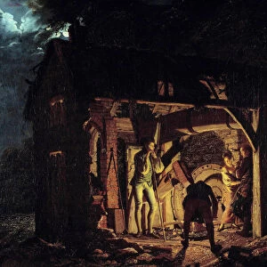 A forge in the 18th century Painting by Joseph Wright of Derby (1734-1797