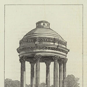 Fountain in Roundhay Park, Leeds, presented by Mr Barran, MP (engraving)