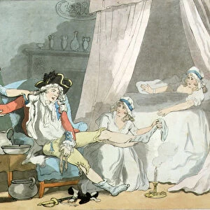 "Four o Clock in Town", pub. 1788 (coloured etching with aquatint) (pair of 125721)