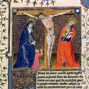 Fr. 120. f. 520 Joseph of Arimathaea collecting the Blood of the Crucified Christ