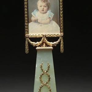 Framed Miniature: Portrait of Grand Duchess Olga, firm of Peter Carl Faberge (1846-1920)