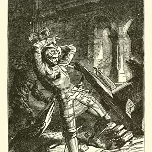 Francis von Sickingen mortally wounded (engraving)