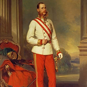 Franz Joseph I, Emperor of Austria (1830-1916) wearing the dress uniform of an Austrian