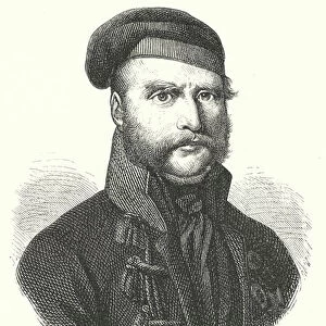 Frederick William, Duke of Brunswick-Wolfenbuttel, German soldier who led the Black Brunswickers against the French during their occupation of Germany in the Napoleonic Wars (engraving)