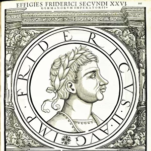 Fredericus II, illustration from Imperatorum romanorum omnium orientalium et