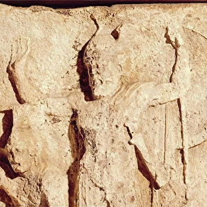 Frieze depicting a Greek general at the Siege of Troy (stone) (detail)
