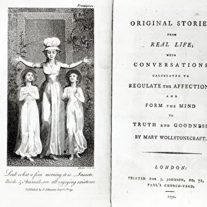 Frontispiece to Original Stories from Real Life by Mary Wollstonecraft