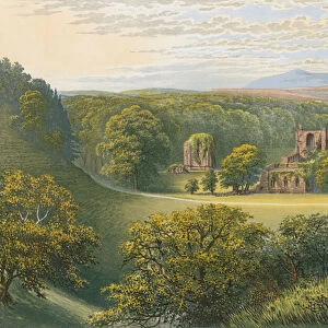 Furness Abbey (coloured engraving)