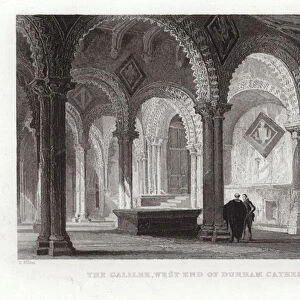 The Galilee at the west end of Durham Cathedral (engraving)