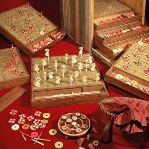 Game of Dauphin lotto invented by Louis XIV (1638-1715) (wood & ivory)