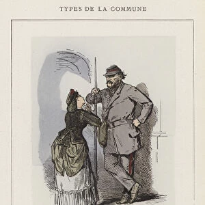 Garde Particulier de Raoul Rigault (coloured engraving)