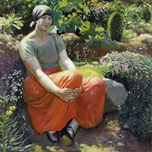 In the Garden, 1925 (oil on canvas)